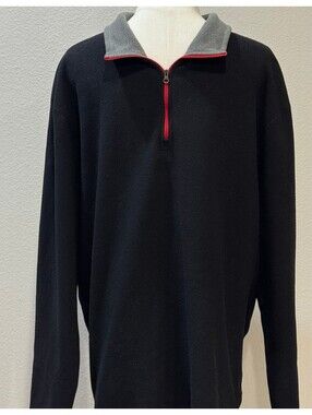 Fila Black Polartec Quarter-Zip Pullover Sweatshirt